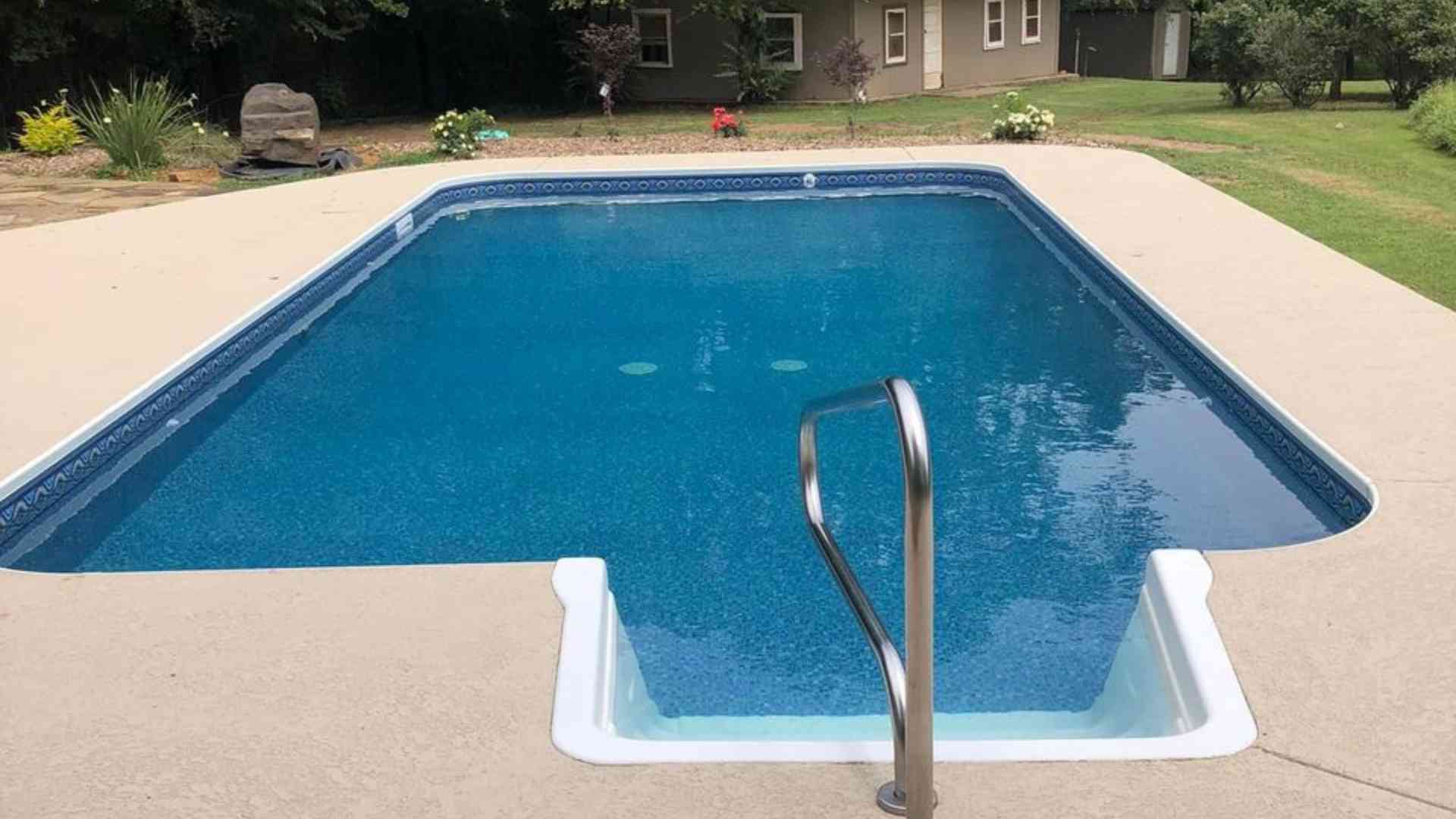 vinyl pool liner replacement and deck renovation