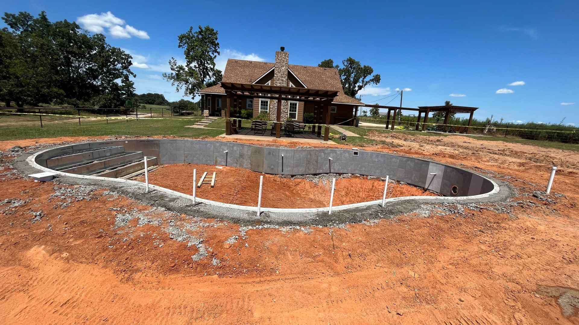 inground vinyl liner pool construction 2