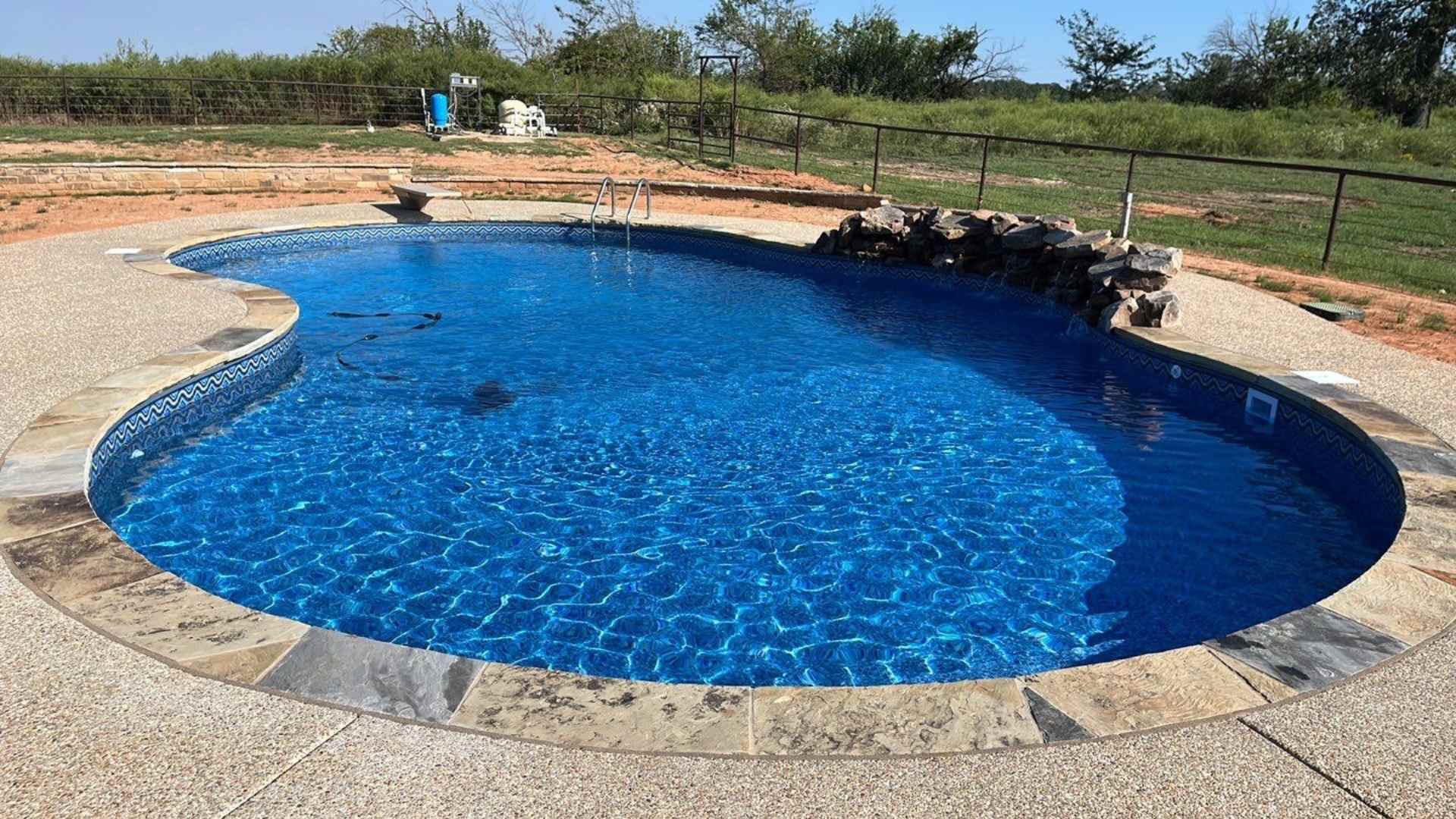 inground vinyl liner pool completion